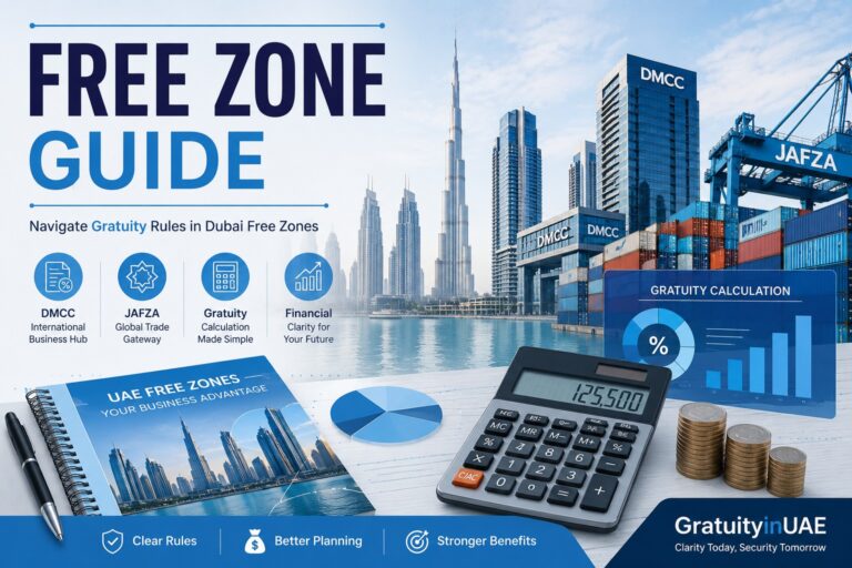 How to Calculate Gratuity in Dubai Free Zones (DMCC, JAFZA)