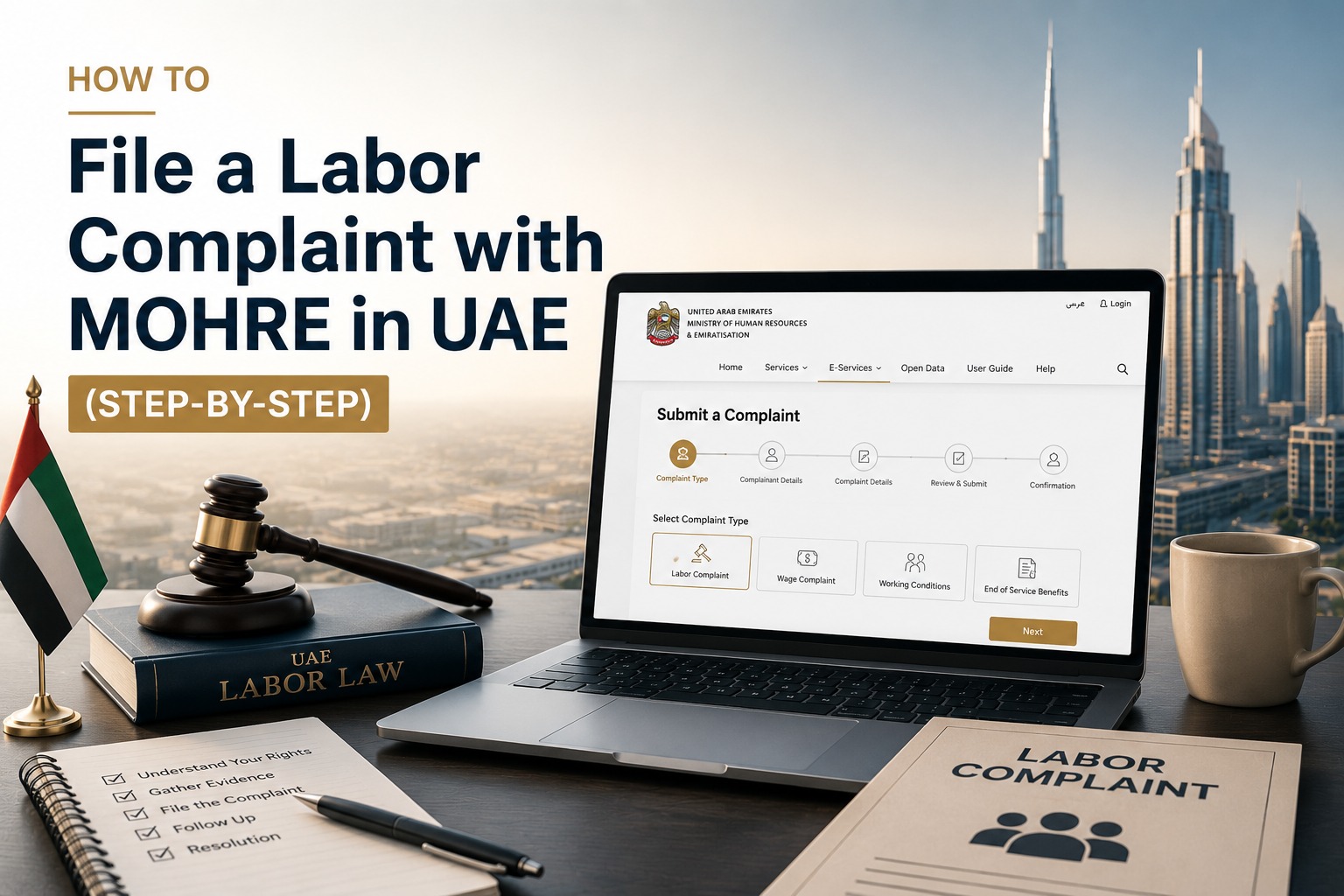 How to File a Labor Complaint with MOHRE in UAE (Step-by-Step)