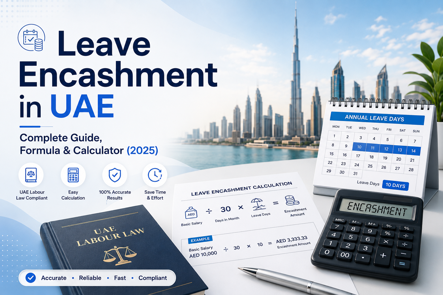Leave Encashment in UAE: Complete Guide, Formula & Calculator (2025)